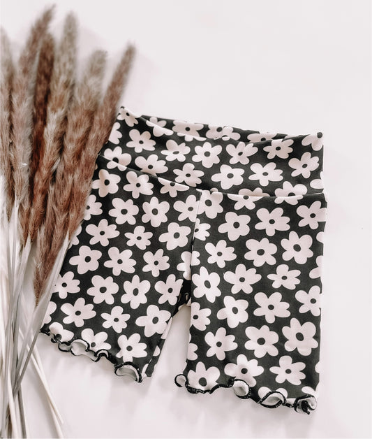 Biker Shorts- Infant- Boho Daisies